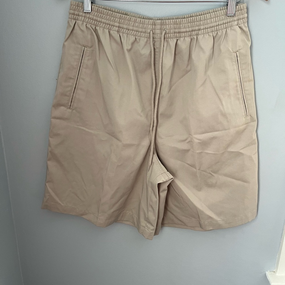 High Waist Cream Lightweight Shorts